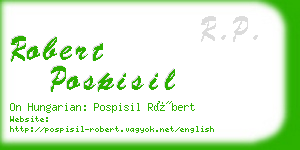 robert pospisil business card